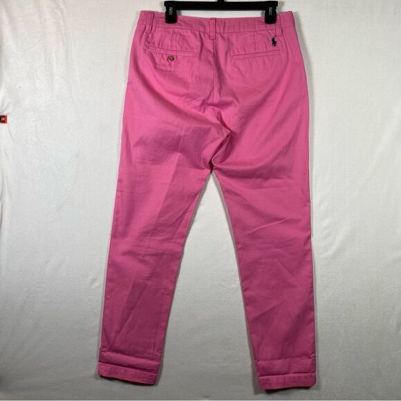 Polo Ralph Lauren Pink Chino Style Ankle Pants Size 8 - Picture 2 of 12